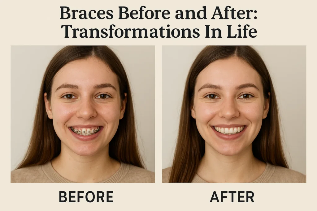 Braces Before and After: Transformations in teeth alignment and life