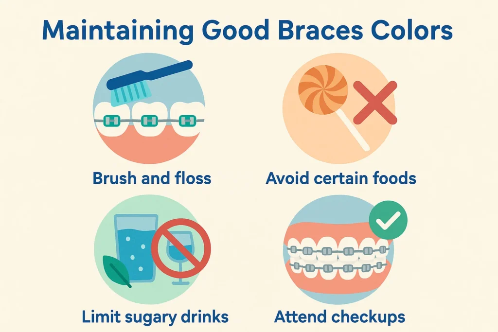 Good Braces Colors: Tips for maintaining vibrant braces colors