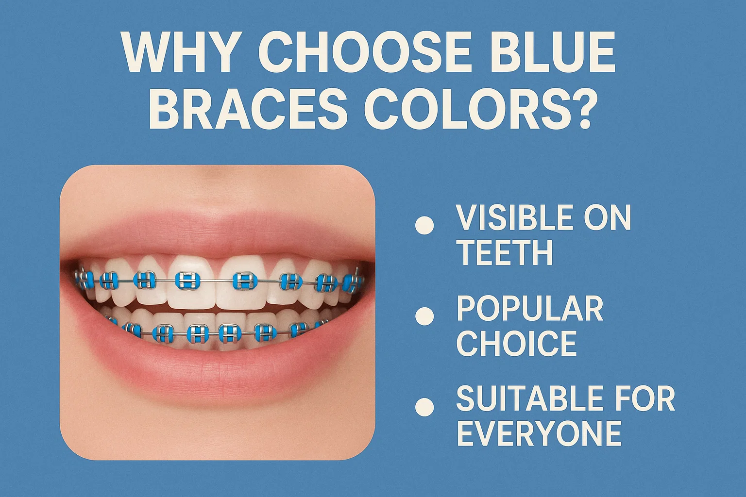 Blue Braces Colors - Discover why blue is a popular color choice for braces.