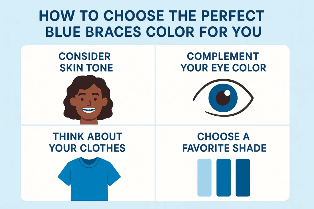 Blue Braces Colors - A guide to choosing the perfect shade of blue for your braces.