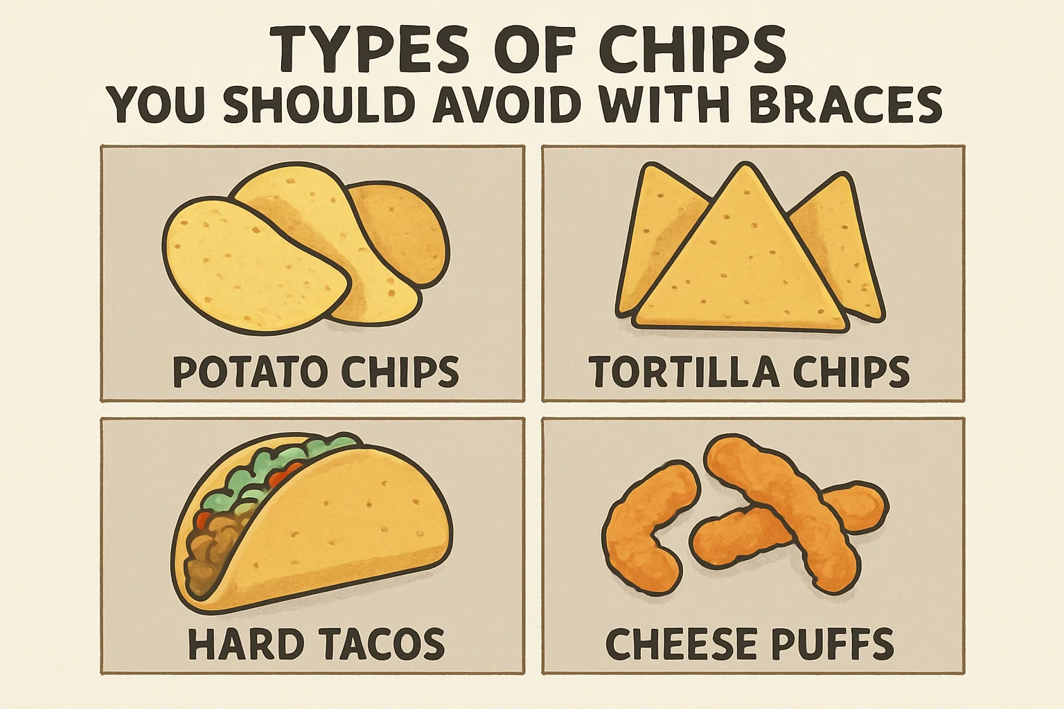 Can I eat chips with braces? Learn which types of chips to avoid for braces safety.