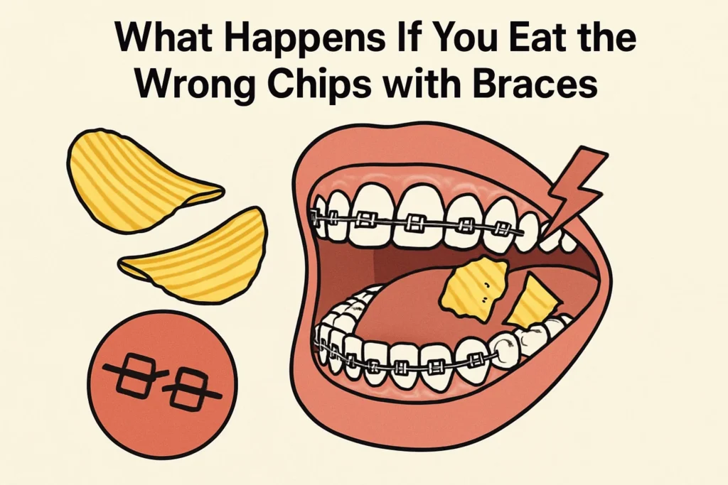Can I eat chips with braces? Learn what happens if you eat the wrong chips with braces.