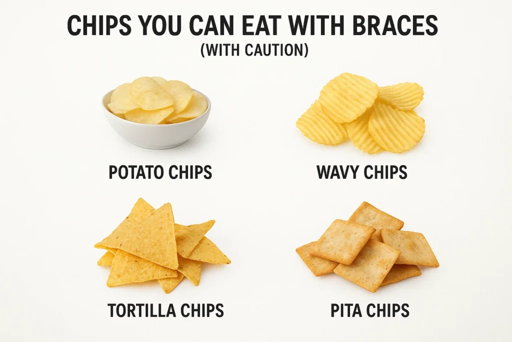 Can I eat chips with braces? Discover which chips are safe to eat with braces, with caution.