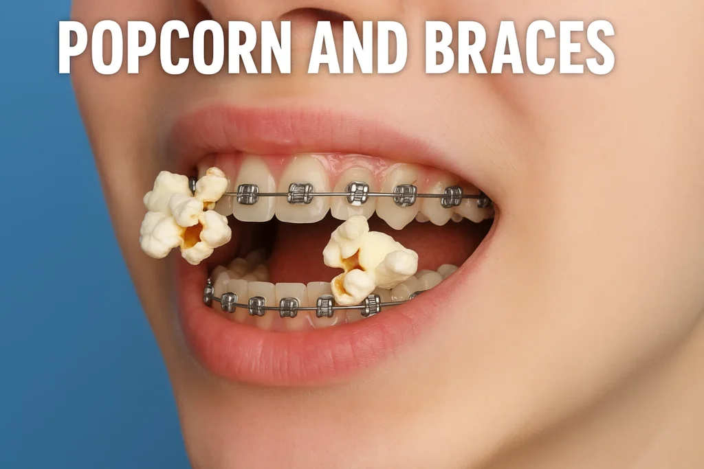 Can you eat popcorn with braces? Learn why mixing popcorn and braces can be problematic.