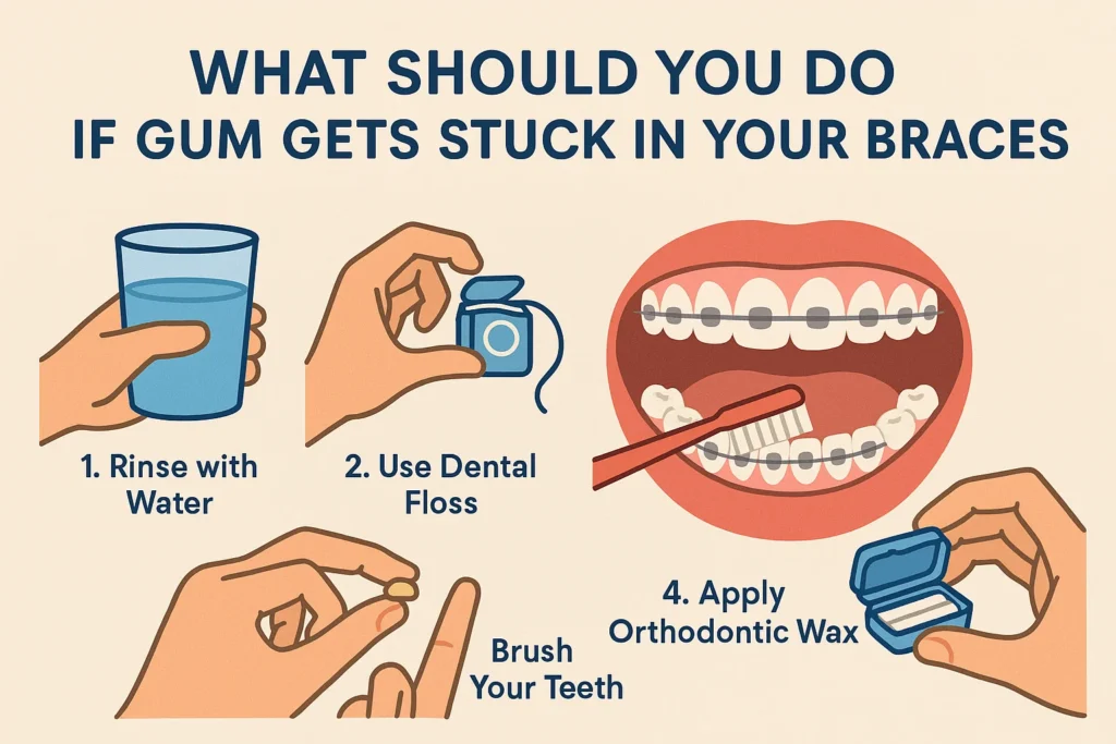 Can You Have Gum with Braces – What to Do if Gum Gets Stuck