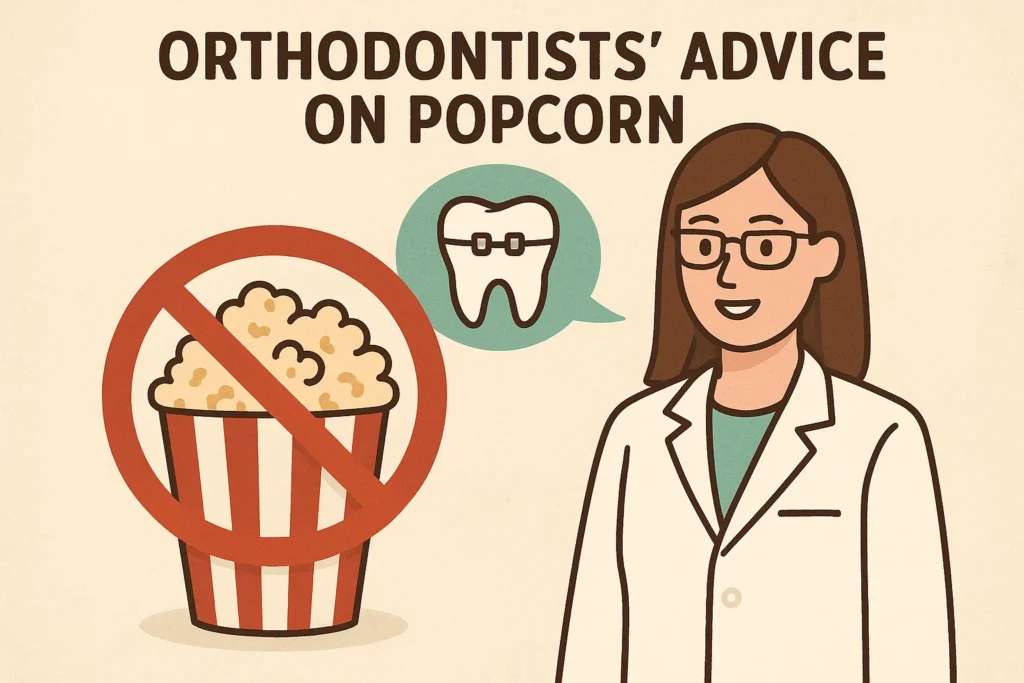 Can You Have Popcorn with Braces — orthodontist explaining why popcorn should be avoided during braces treatment.