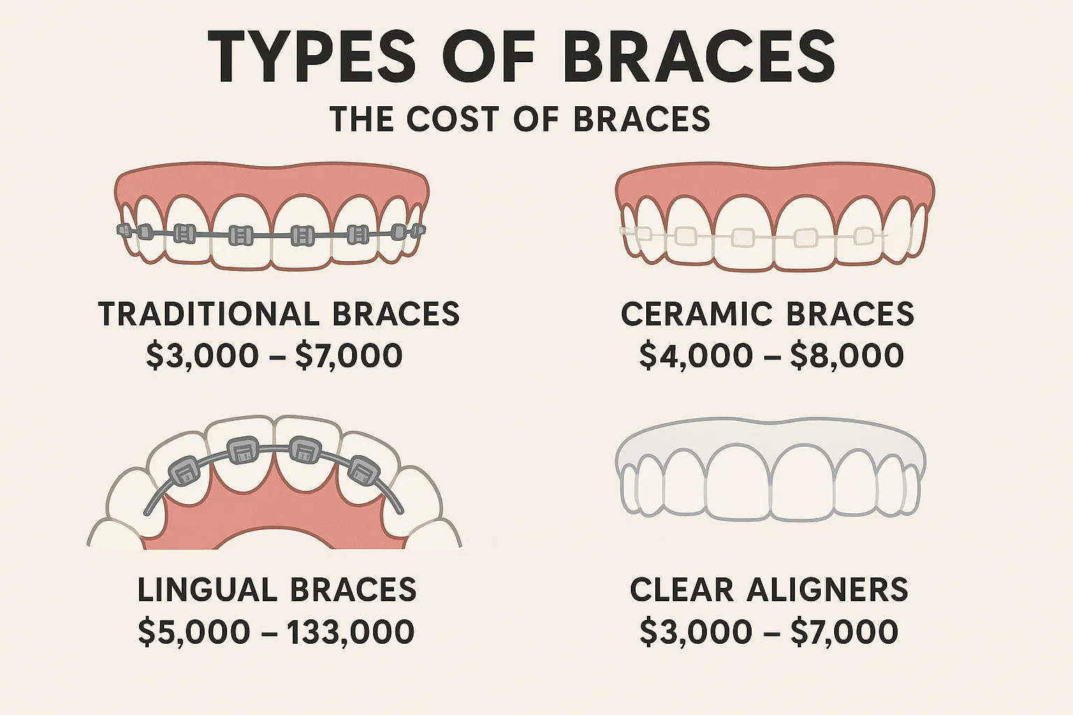 How Much Do Braces Cost: Prices of different types of braces