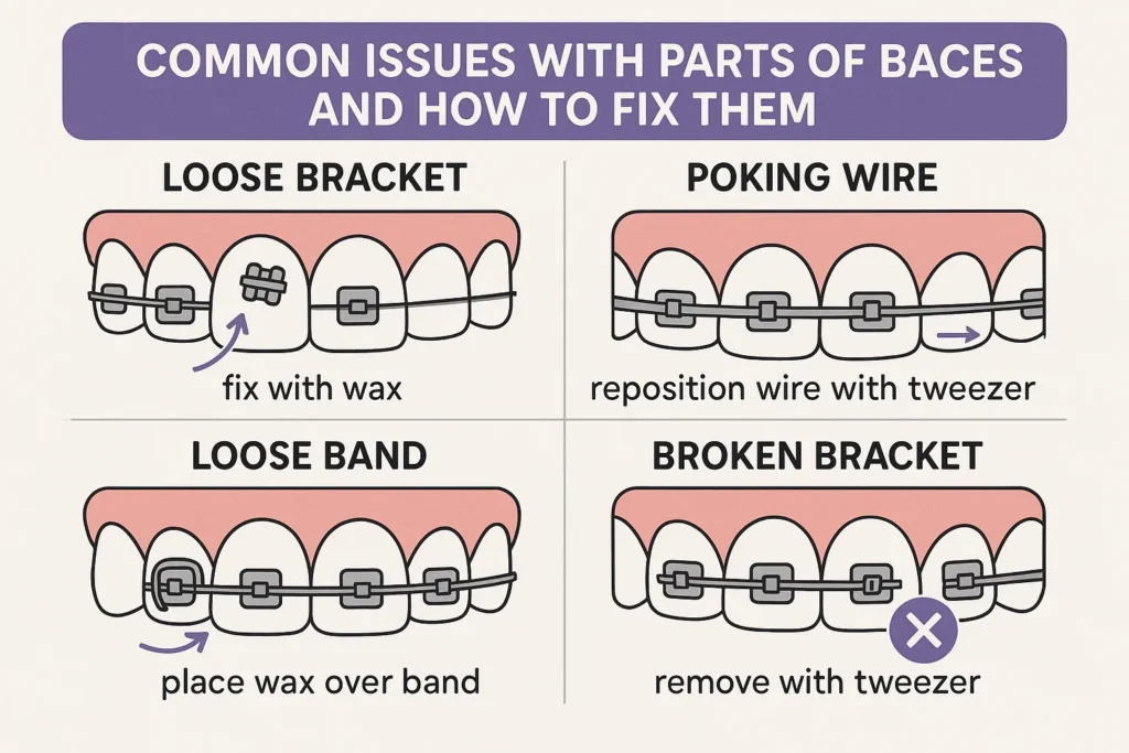 Parts of Braces: Common issues with components and how to fix them