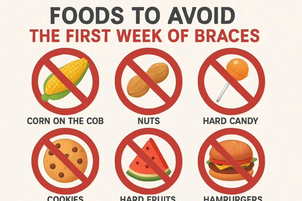 What to Eat with Braces the First Week: Foods to avoid during the first week with braces
