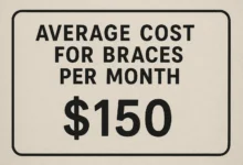 average cost for braces per month