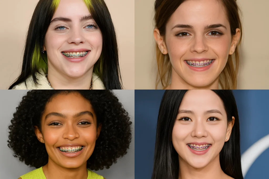 Braces Elastic Colours — celebrity-inspired braces elastic bands, showcasing popular colour trends from the stars.