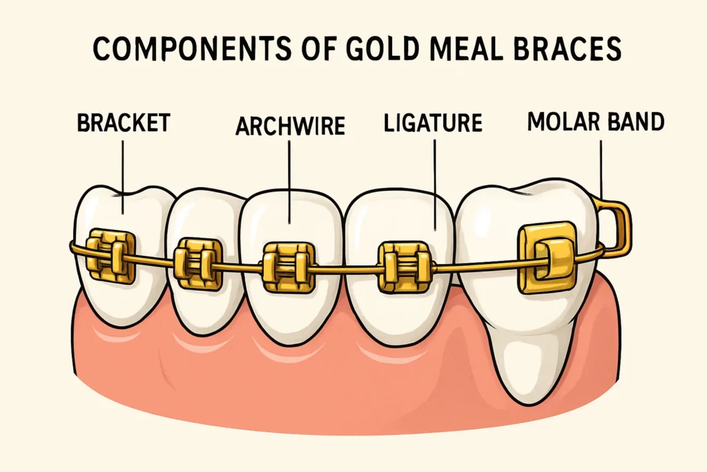 Gold Metal Braces – Understanding the components of gold metal braces and how they contribute to orthodontic treatment.