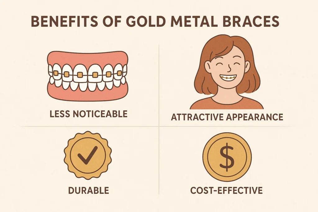 Gold Metal Braces – Discover the benefits of choosing gold metal braces for orthodontic treatment.