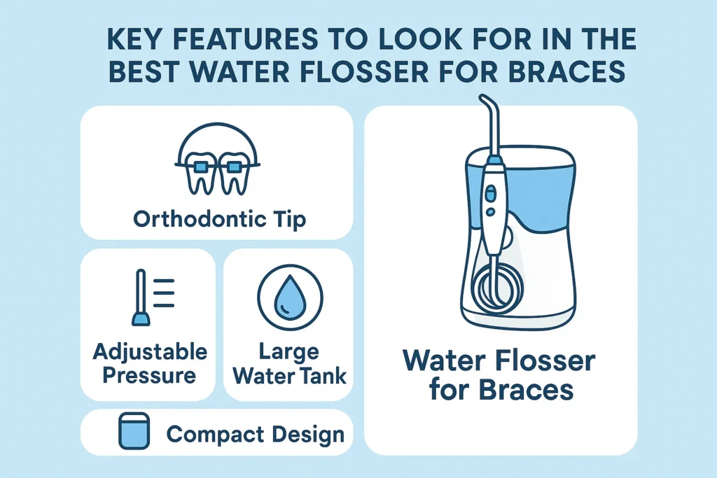 Best water flosser for braces 2025: Discover the key features to look for when choosing the best water flosser for braces in 2025.