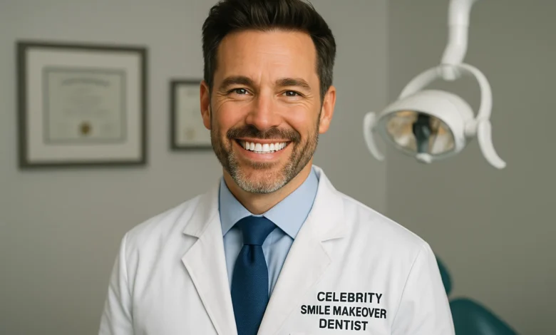 Celebrity Smile Makeover Dentist offering Hollywood-style transformations with veneers, whitening, and cosmetic dentistry.