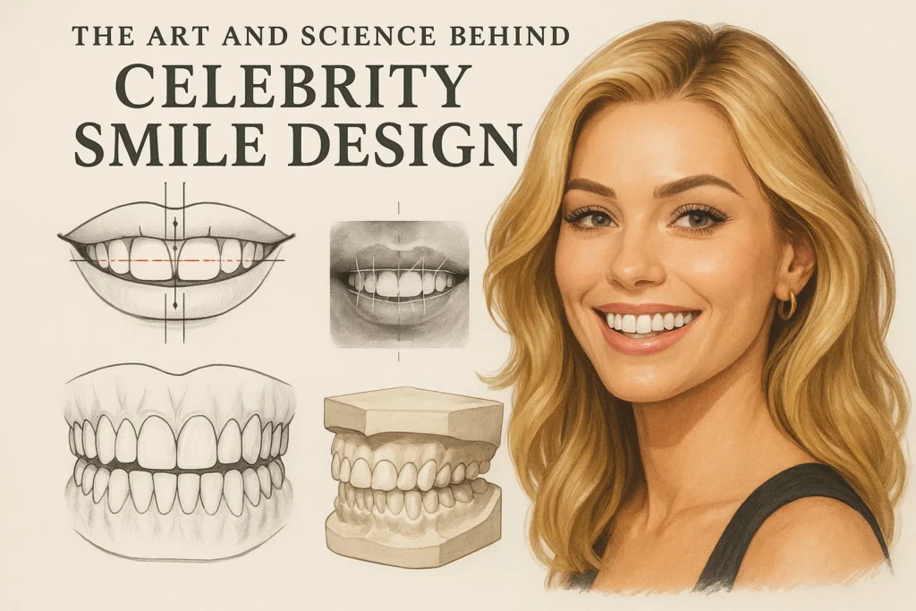 Celebrity Smile Makeover Dentist explaining the art and science behind celebrity smile design for perfect teeth transformations.