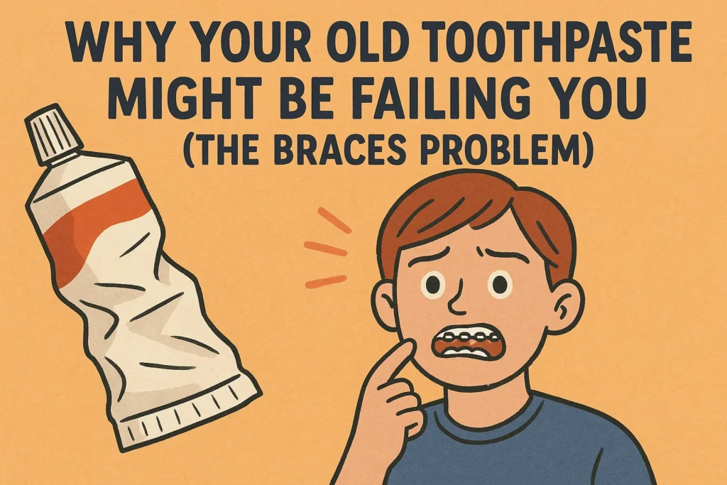 A visual guide explaining what toothpaste is good for braces to protect enamel and avoid damage.
