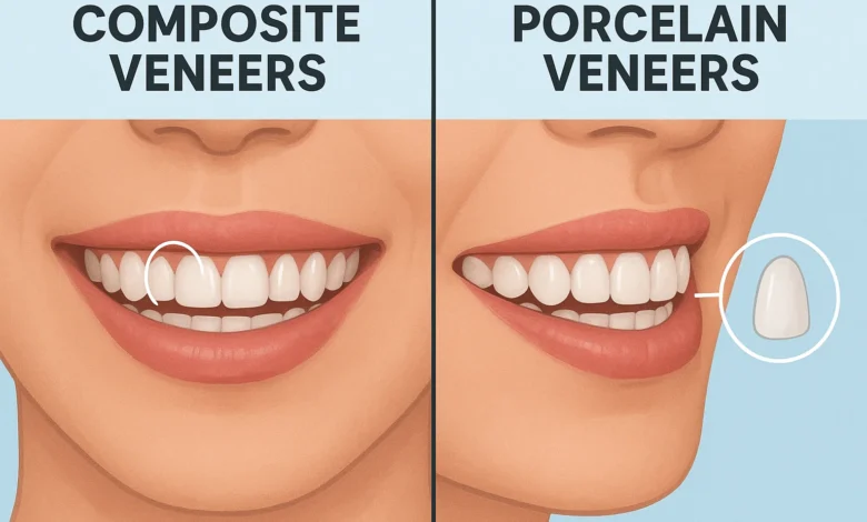 Composite vs Porcelain Veneers: A comparison of durability, cost, and aesthetics for dental makeovers