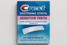 Crest whitening strips for sensitive teeth: A solution for teeth whitening with minimal sensitivity, offering a brighter smile without discomfort.
