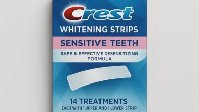 Crest whitening strips for sensitive teeth: A solution for teeth whitening with minimal sensitivity, offering a brighter smile without discomfort.