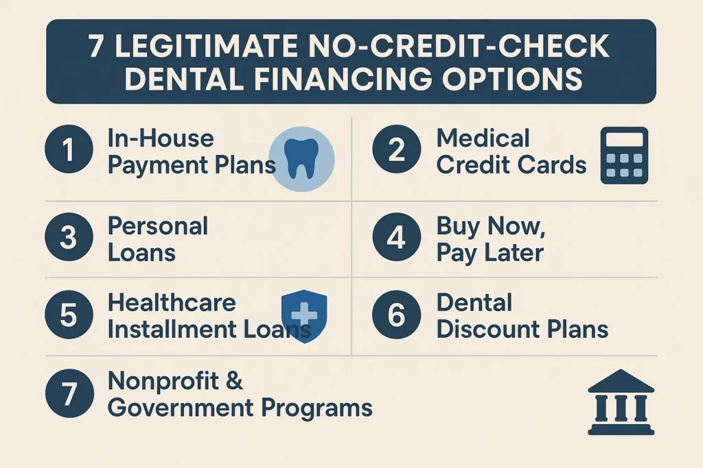 Dental financing no credit check: Explore 7 legitimate no-credit-check financing options for affordable dental care.