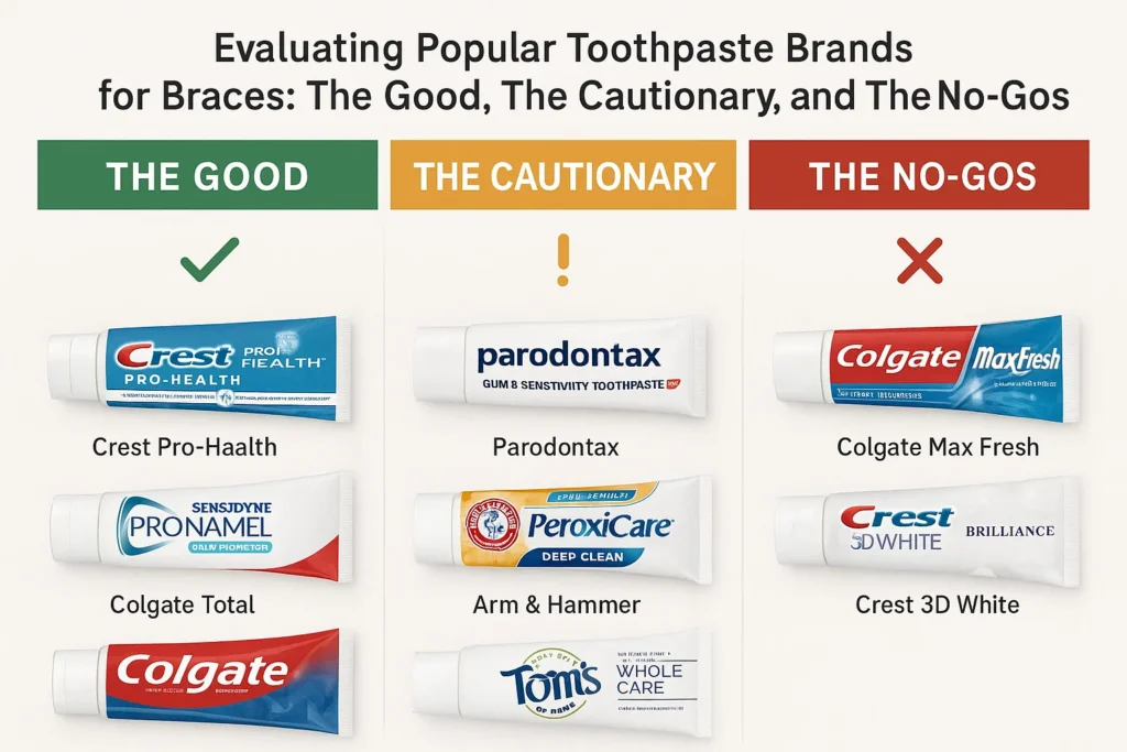 A detailed evaluation of popular toothpaste brands like Sensodyne, Crest, and Colgate to determine what toothpaste is good for braces.