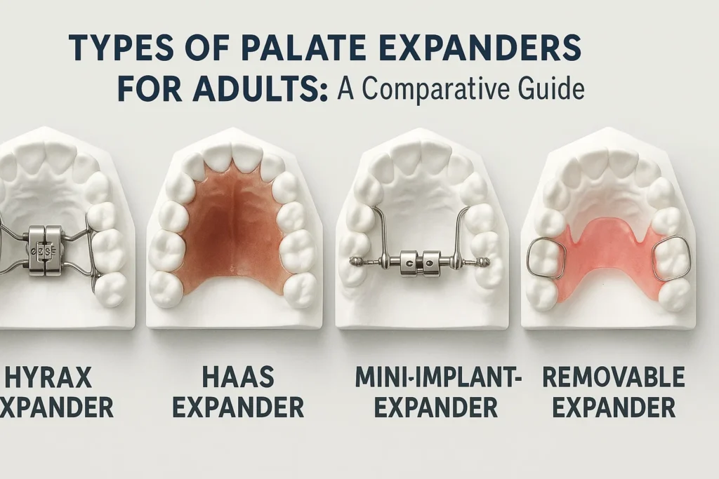Palate Expander Before After Adults – A comparative guide to the different types of palate expanders for adults, with before and after treatment results.