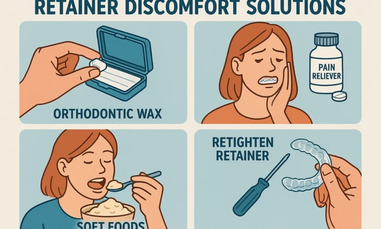 Retainer discomfort solutions to help relieve pain and make wearing your retainer more comfortable.