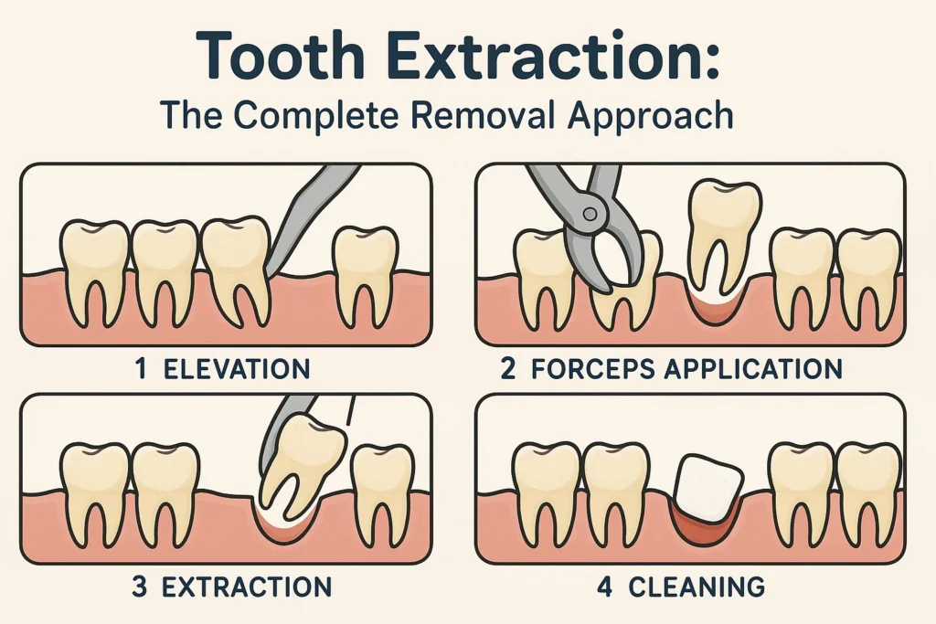 Root canal vs tooth extraction: Explore the complete removal approach of tooth extraction as an alternative to root canal therapy.