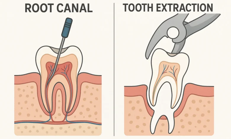 Root canal vs tooth extraction: Compare the benefits and considerations of a root canal treatment versus tooth extraction for dental health.