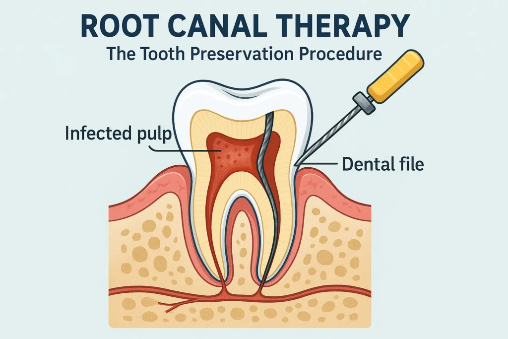 Root canal vs tooth extraction: Understand how root canal therapy works as a tooth preservation procedure, compared to extraction.