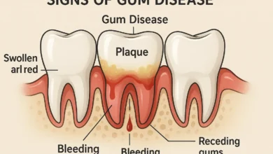 Signs of gum disease early stage including bleeding gums, bad breath, and sensitivity explained in detail.