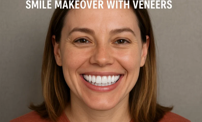 Smile Makeover with Veneers showcasing how dental veneers can enhance appearance and create a perfect smile