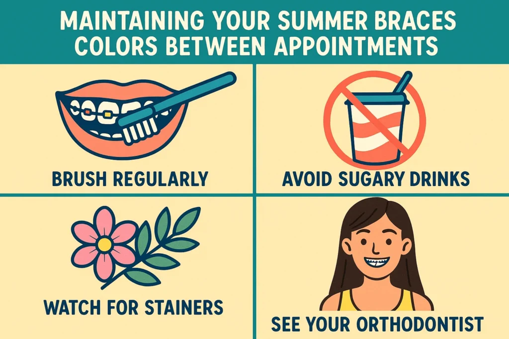 Summer Braces Colors keep your smile bright and stylish with fun seasonal shades