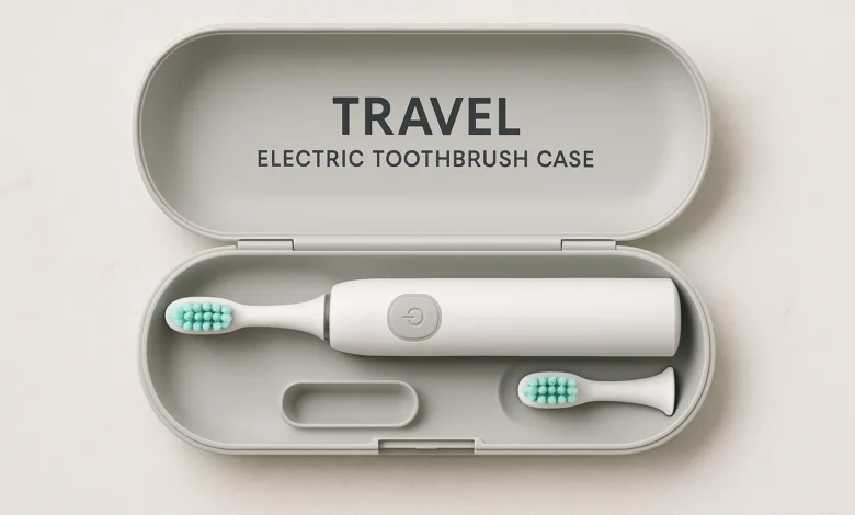Compact and durable Travel Electric Toothbrush Case for safe and easy storage during travel.