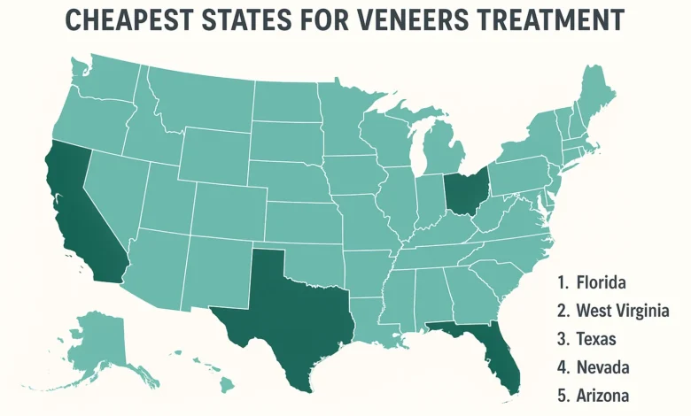 Affordable veneers treatment options in the cheapest states in the USA