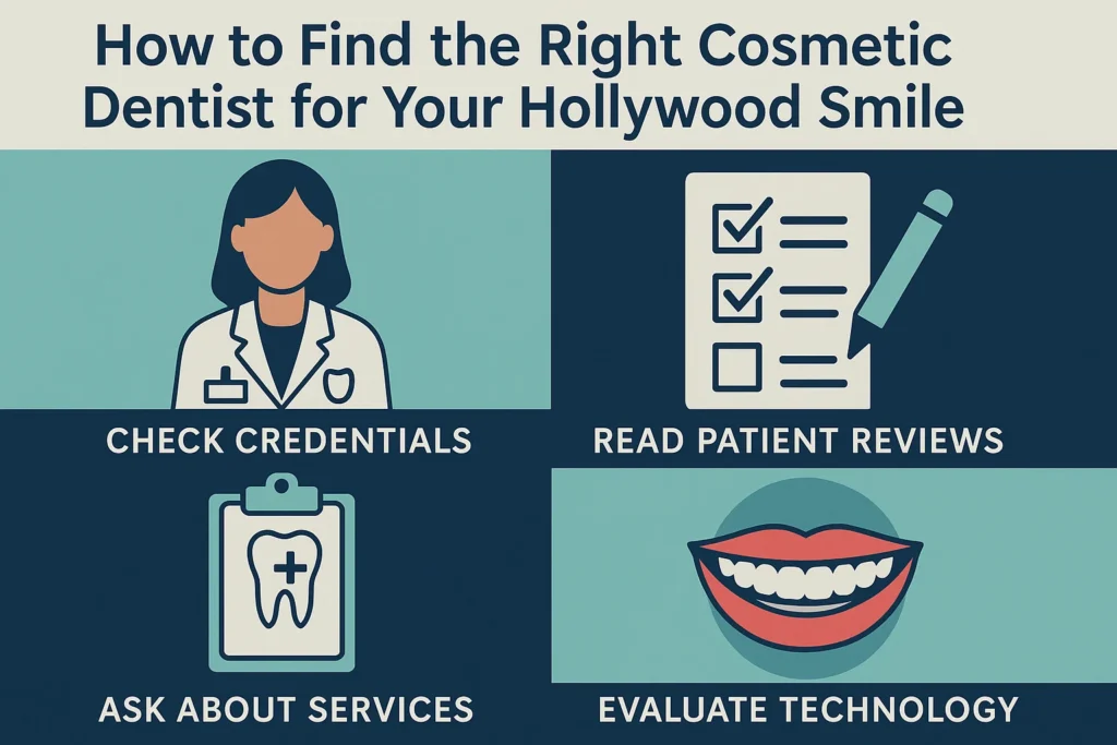 Learn how to find the right cosmetic dentist for your Hollywood Smile in the USA in 2025, ensuring the best results at the right price.
