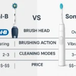 Oral B vs Sonicare Comparison shows a detailed look at both toothbrush brands side by side.