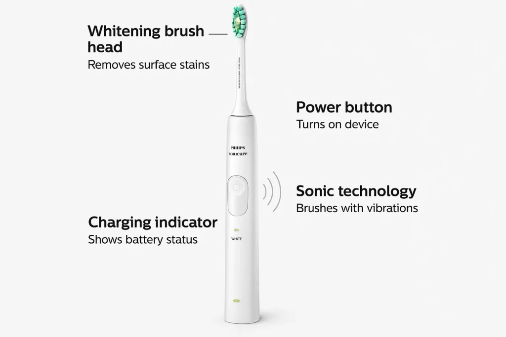 Philips Sonicare Whitening Brush: Learn how the Philips Sonicare Whitening Brush works to whiten teeth and improve oral hygiene