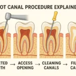 Root Canal Procedure Explained with simple steps to show how dentists save damaged or infected teeth.