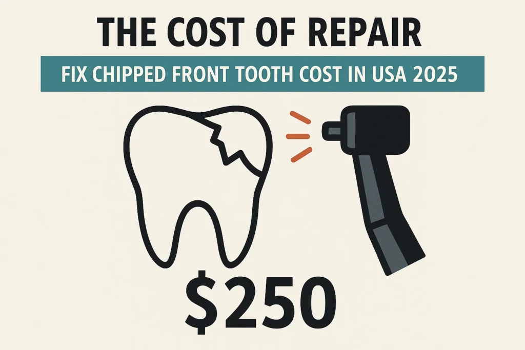 Understand the cost of fixing a chipped front tooth in the USA in 2025 and explore your repair options