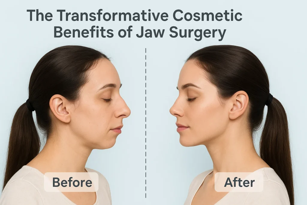 Jaw surgery cosmetic benefits, offering transformative changes in facial appearance and symmetry