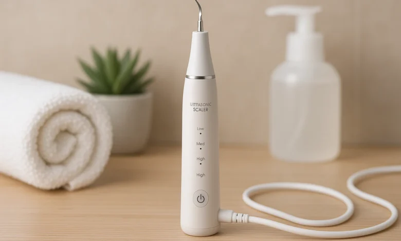 Safe ultrasonic scaler for home use, ensuring effective plaque removal without harming your teeth.