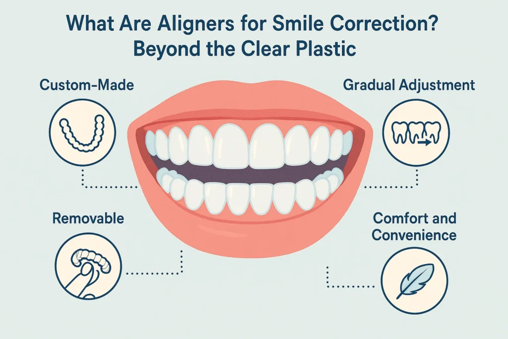 "Learn what aligners for smile correction are and how they go beyond just clear plastic for effective teeth realignment.