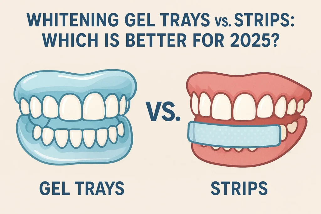 Compare whitening gel trays vs. strips to determine which is better for teeth whitening in 2025