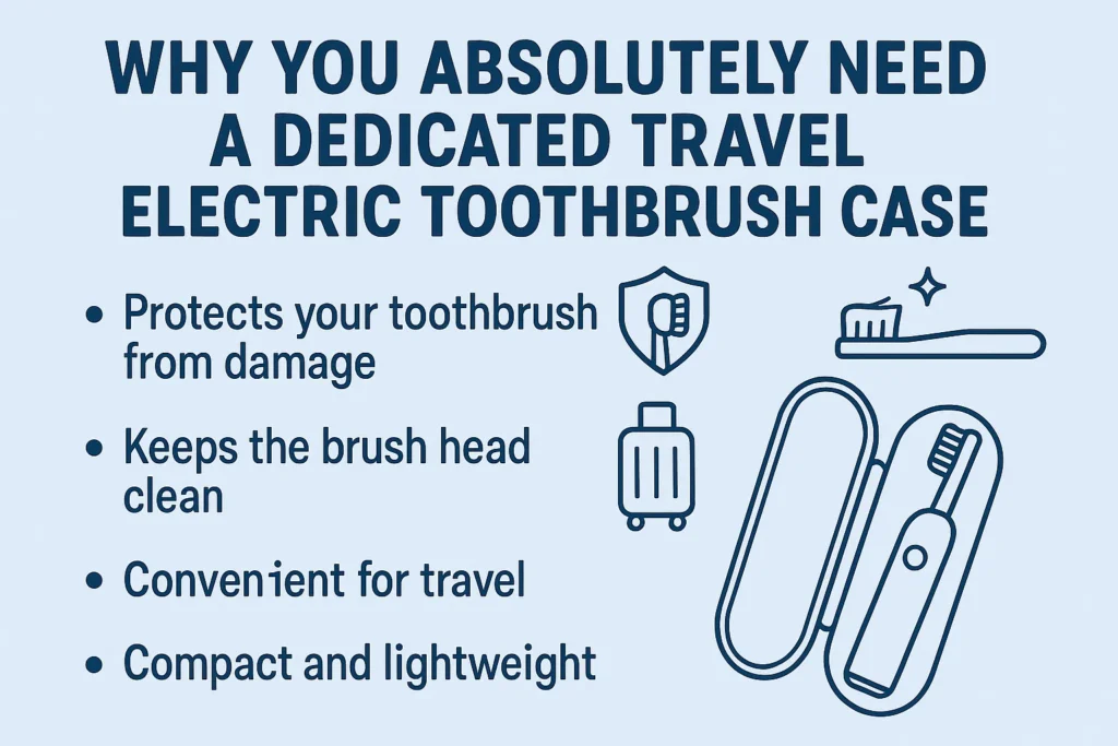 Protect your electric toothbrush with a dedicated travel case designed for convenience and safety.